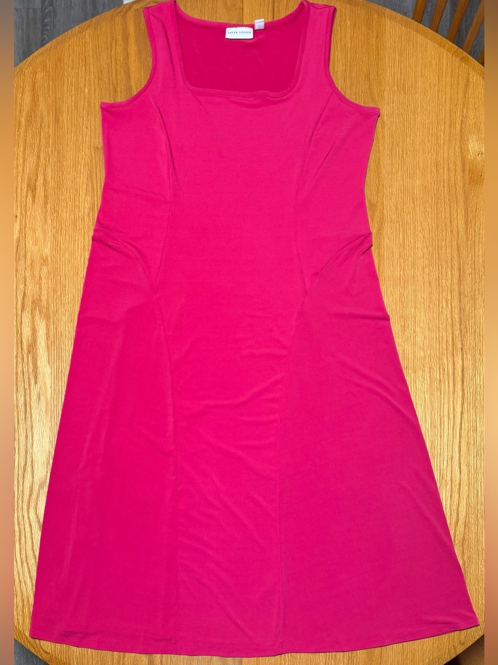 Susan Graver Fuchsia Sleeveless Midi Dress